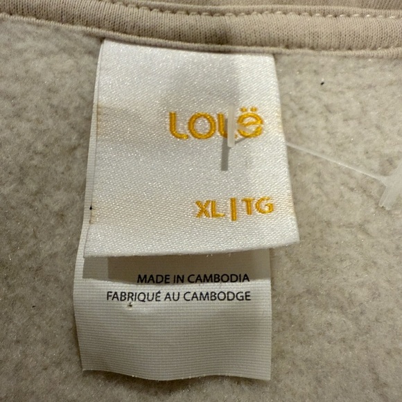 Lole Hoodie Half Zip Cream Long Sleeve Women's Sz XL - Picture 2 of 11
